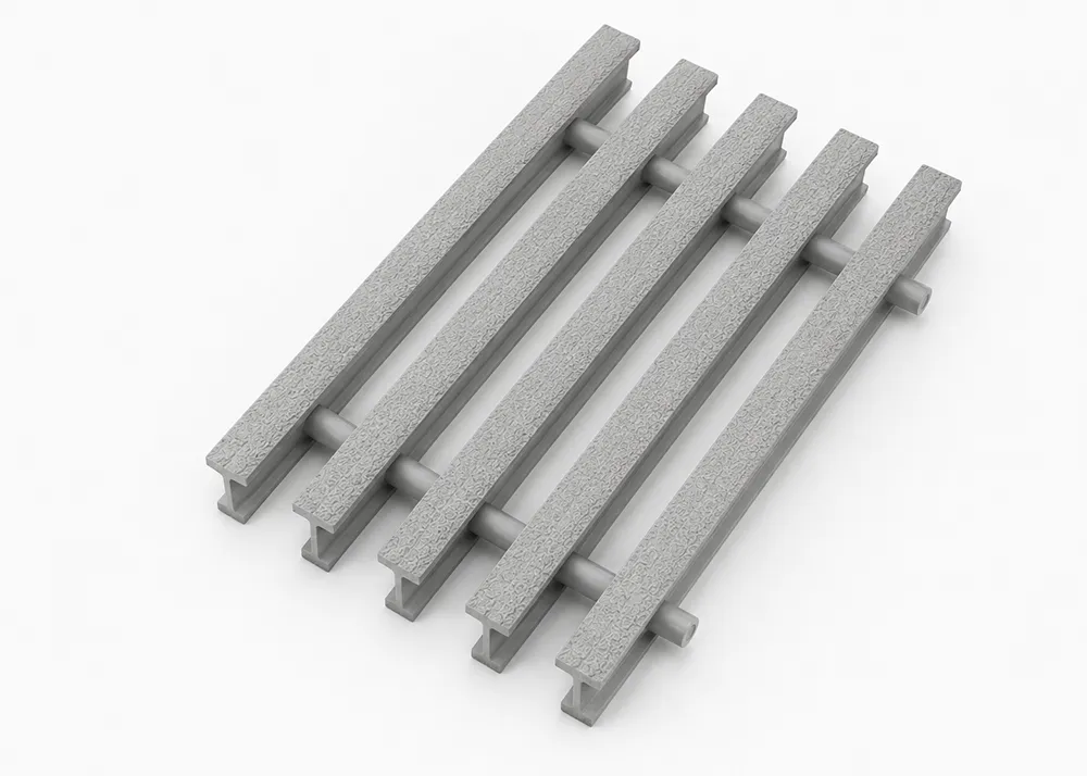 FRP fiberglass grating close-up showing grid pattern for pultruded and molded types comparison
